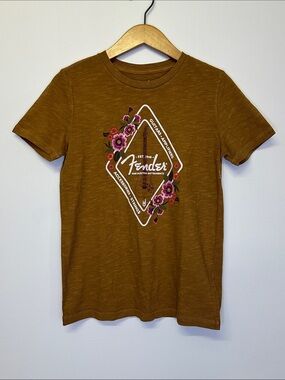 Fender Mustard Short Sleeve Tee with White Logo